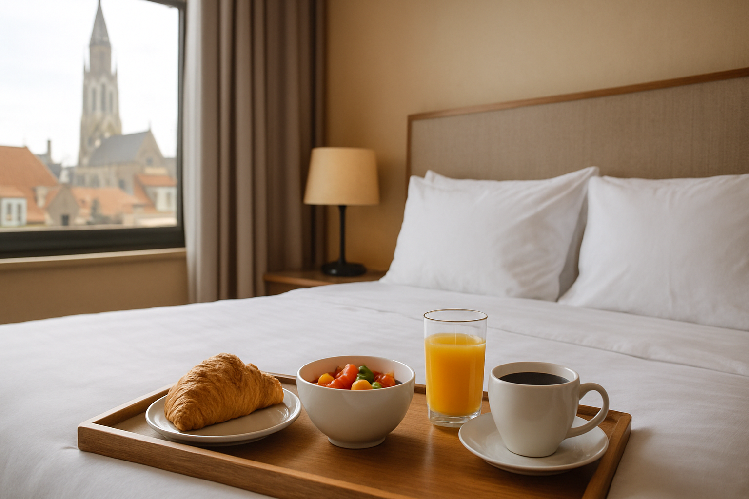 Foto bij Overnachten in een hotelkamer in Breda tijdens een nazomertrip